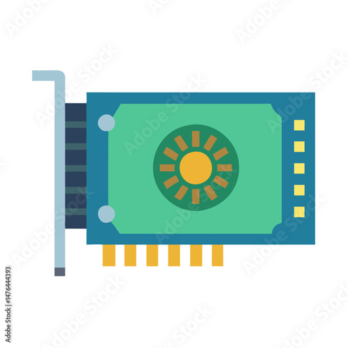  Graphics Processing Unit Performance Vector Icon