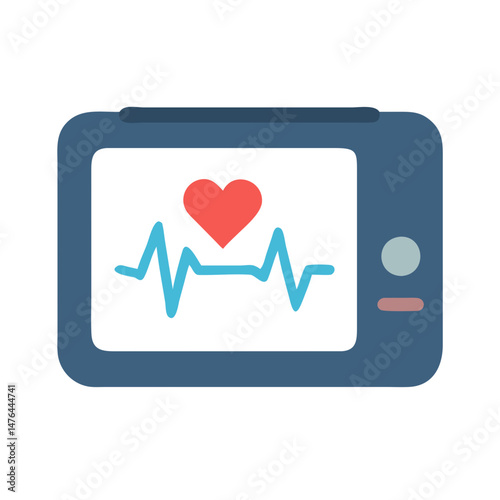  Heart Rate Monitor Health Device Vector Icon