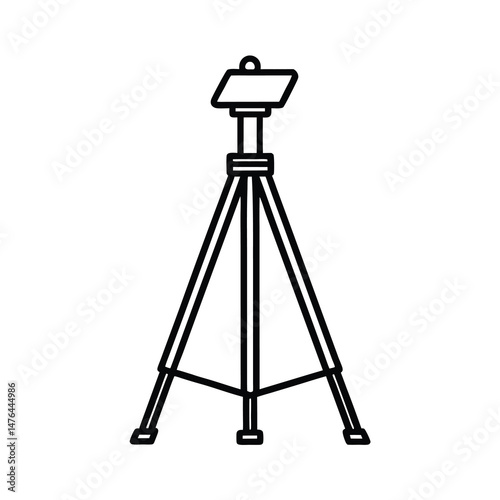 tripod black vector silhouette