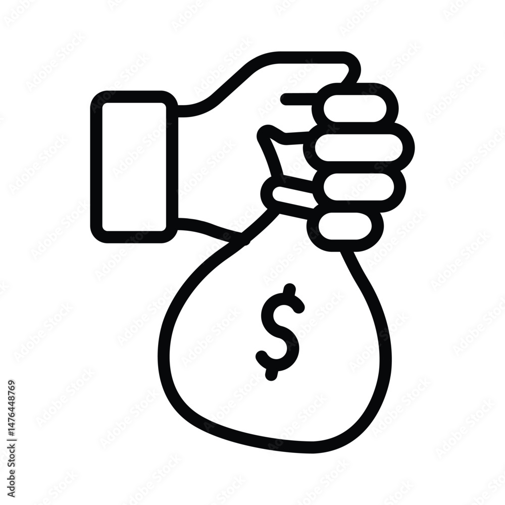 Investement Vector outline icon. Eps10 file Investement Vector outline icon. Eps10 file