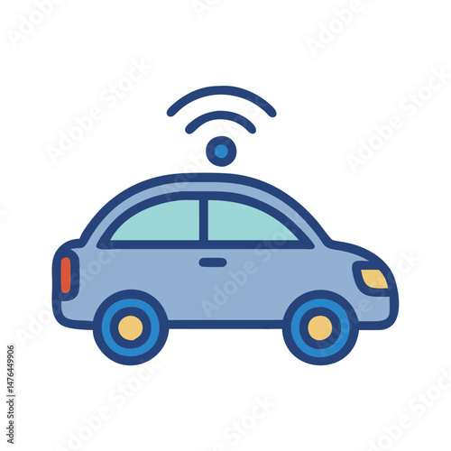  Self Driving Car Icon for Autonomous Vehicles