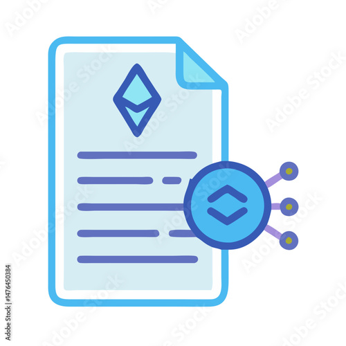  Smart Contract Icon for Secure Transactions