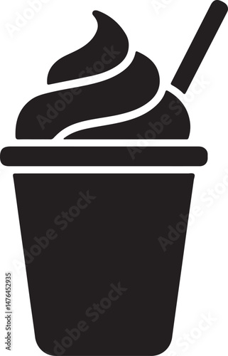 ice creme cup silhouette