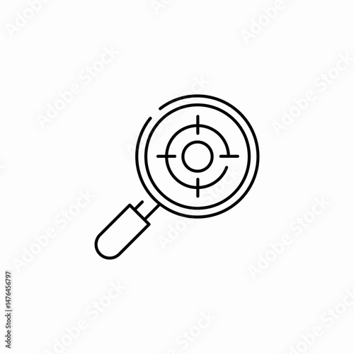 target search magnifier icon sign vector