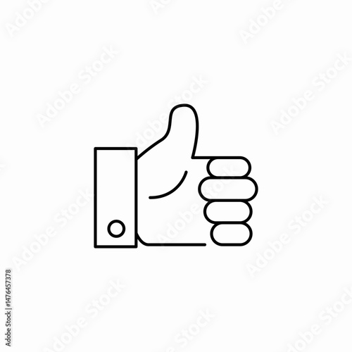 thumbs up approval icon sign vector