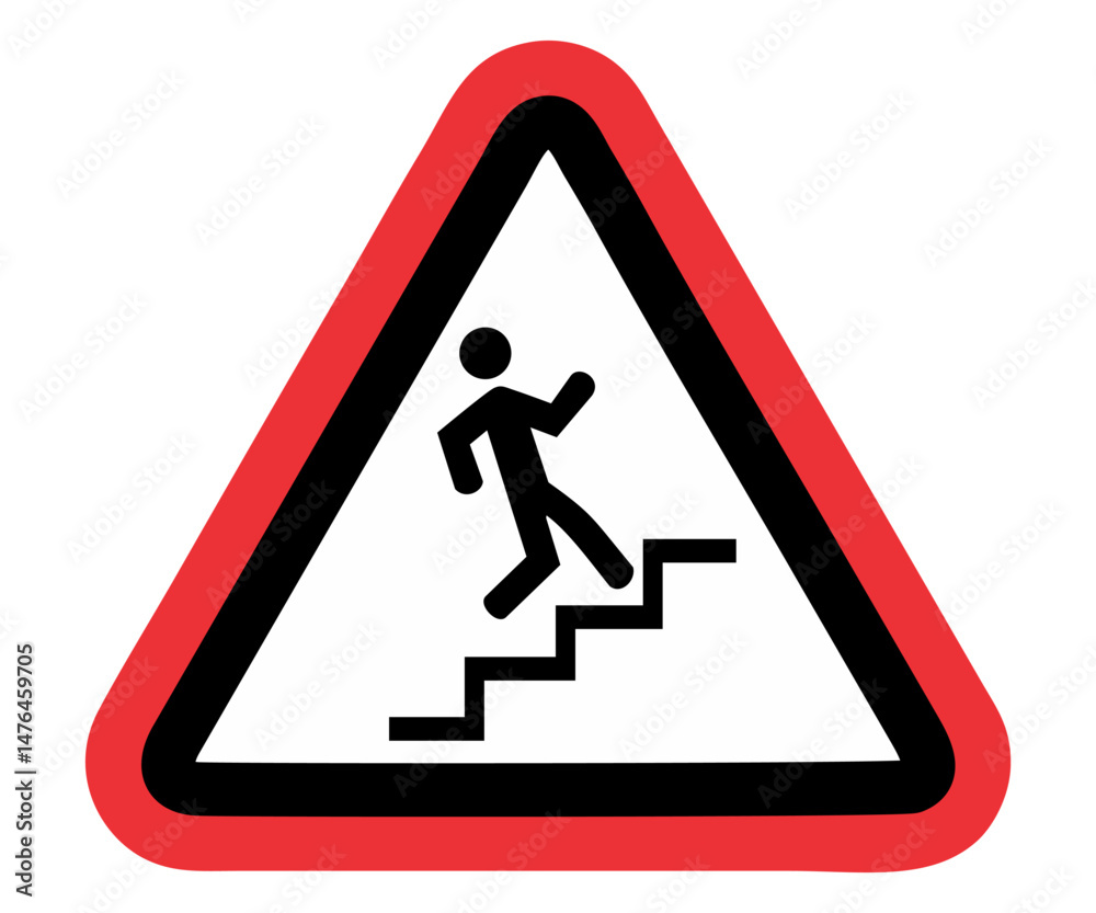 Staircase safety sign symbol vector Staircase safety sign symbol vector