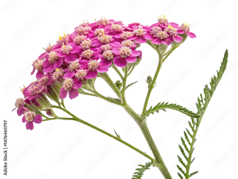 Obraz premium Yarrow flower blooms vibrantly with clusters of pink petals showcasing its delicate beauty in nature garden