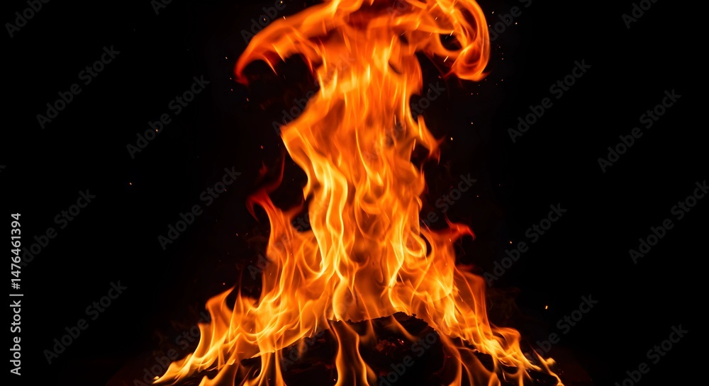 Fototapeta premium Fire Flame Burn Blaze Inferno Hot Energy
