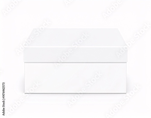 Square box mockup packaging . White box