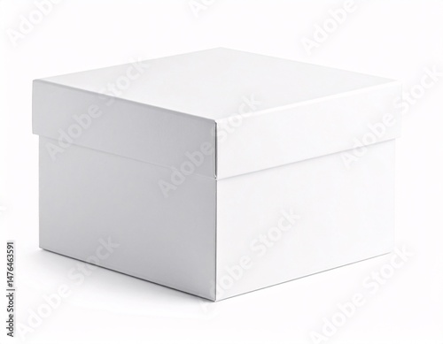 Square box mockup packaging . White box
