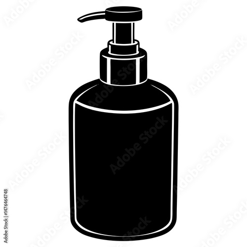 set of cosmetic bottles isolated