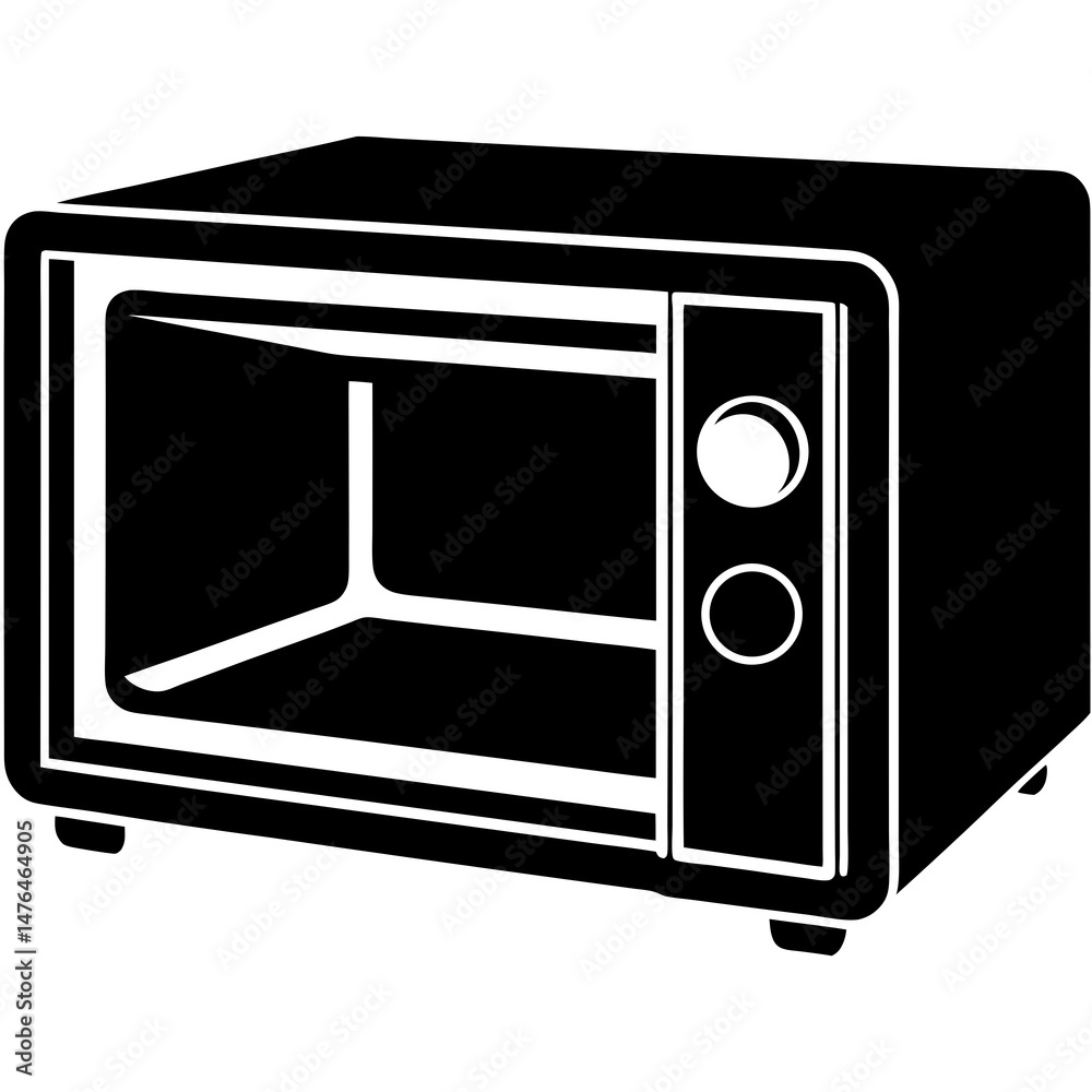 Fototapeta premium microwave oven vector illustration