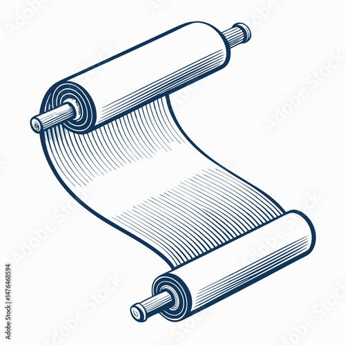 Design a bold, horizontal scroll bar vector graphic with a prominent, thick stroke.  Ensure clean lines and high resolution for easy scaling.