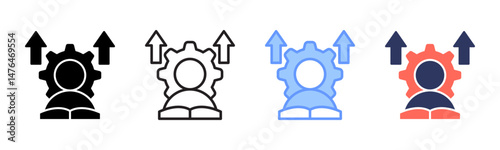 Upskill icon sheet multiple style collection