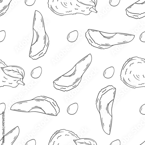 Monochrome cute pattern. Pattern for textiles in hand draw style