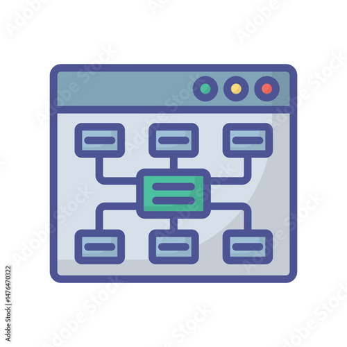 Network structure Vector icon which can easily modify or edit