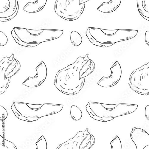 Monochrome cute pattern. Pattern for textiles in hand draw style
