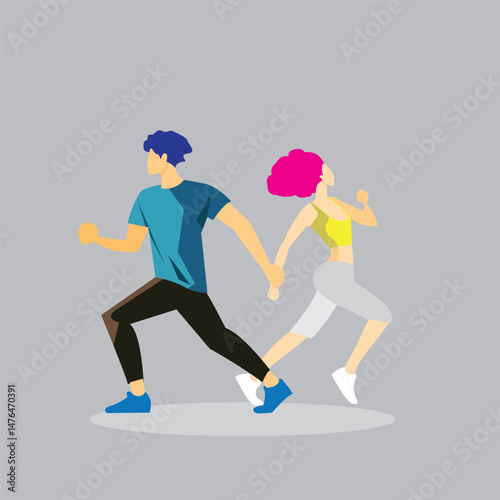 two opposing characters, determining direction, choosing direction, choice