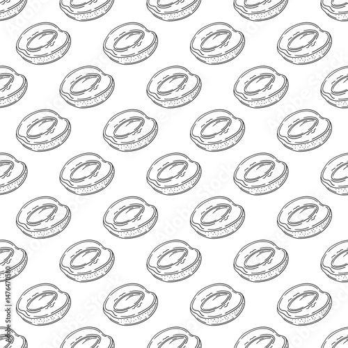 Monochrome cute pattern. Pattern for textiles in hand draw style