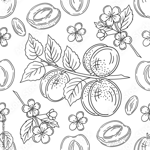 Monochrome cute pattern. Pattern for textiles in hand draw style