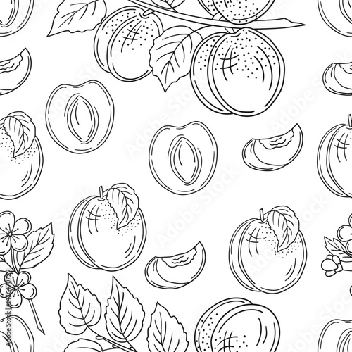 Monochrome cute pattern. Pattern for textiles in hand draw style