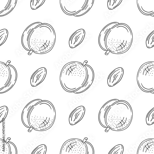 Monochrome cute pattern. Pattern for textiles in hand draw style