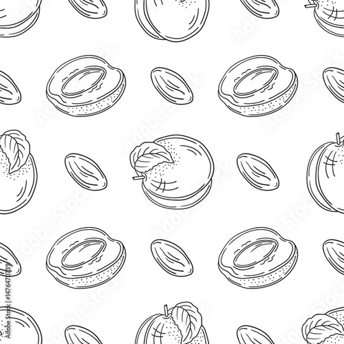 Monochrome cute pattern. Pattern for textiles in hand draw style