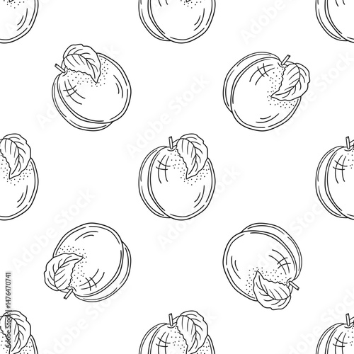 Monochrome cute pattern. Pattern for textiles in hand draw style