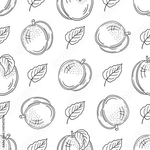 Monochrome cute pattern. Pattern for textiles in hand draw style