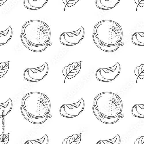 Monochrome cute pattern. Pattern for textiles in hand draw style