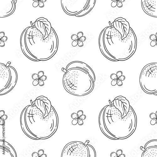 Monochrome cute pattern. Pattern for textiles in hand draw style