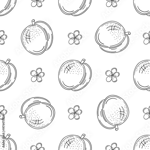 Monochrome cute pattern. Pattern for textiles in hand draw style