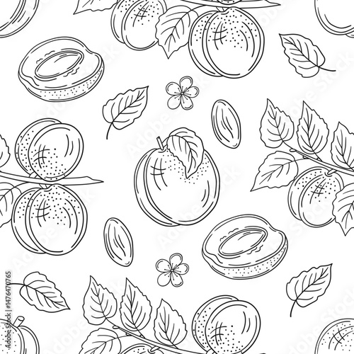 Monochrome cute pattern. Pattern for textiles in hand draw style