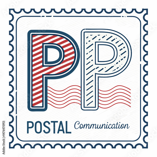 Create a vector illustration of a bold, uppercase letter "I" with a distinct, heavily emphasized stroke, styled like a rubber stamp impression.