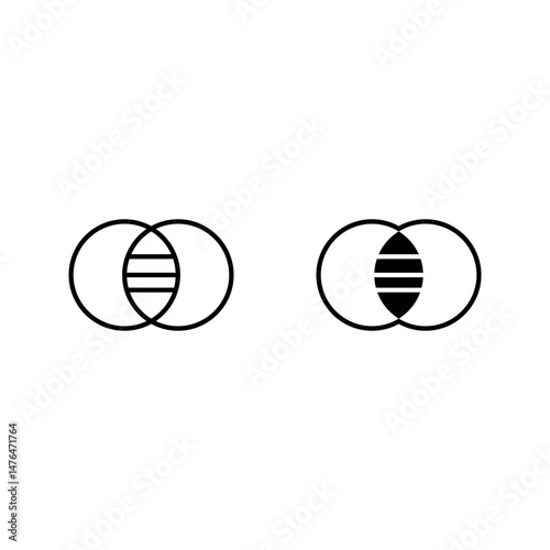 merger icon set color editable on white background
