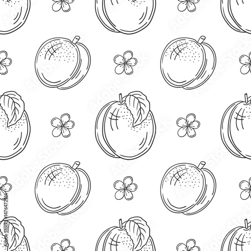 Monochrome cute pattern. Pattern for textiles in hand draw style