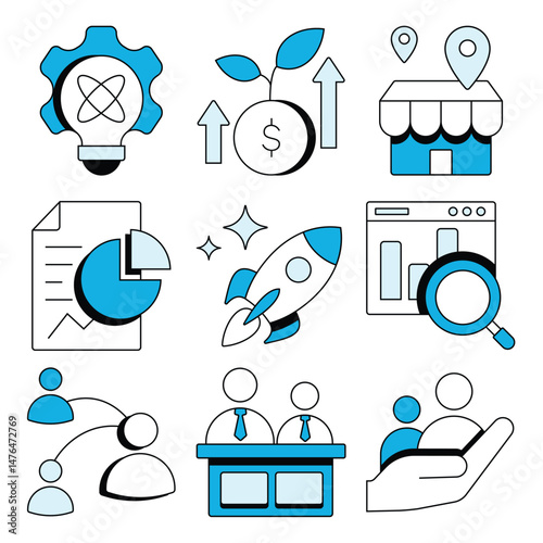 Corporate professional business saving and investment deposit with monoline work executive