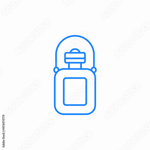 camping oil lantern icon sign vector
