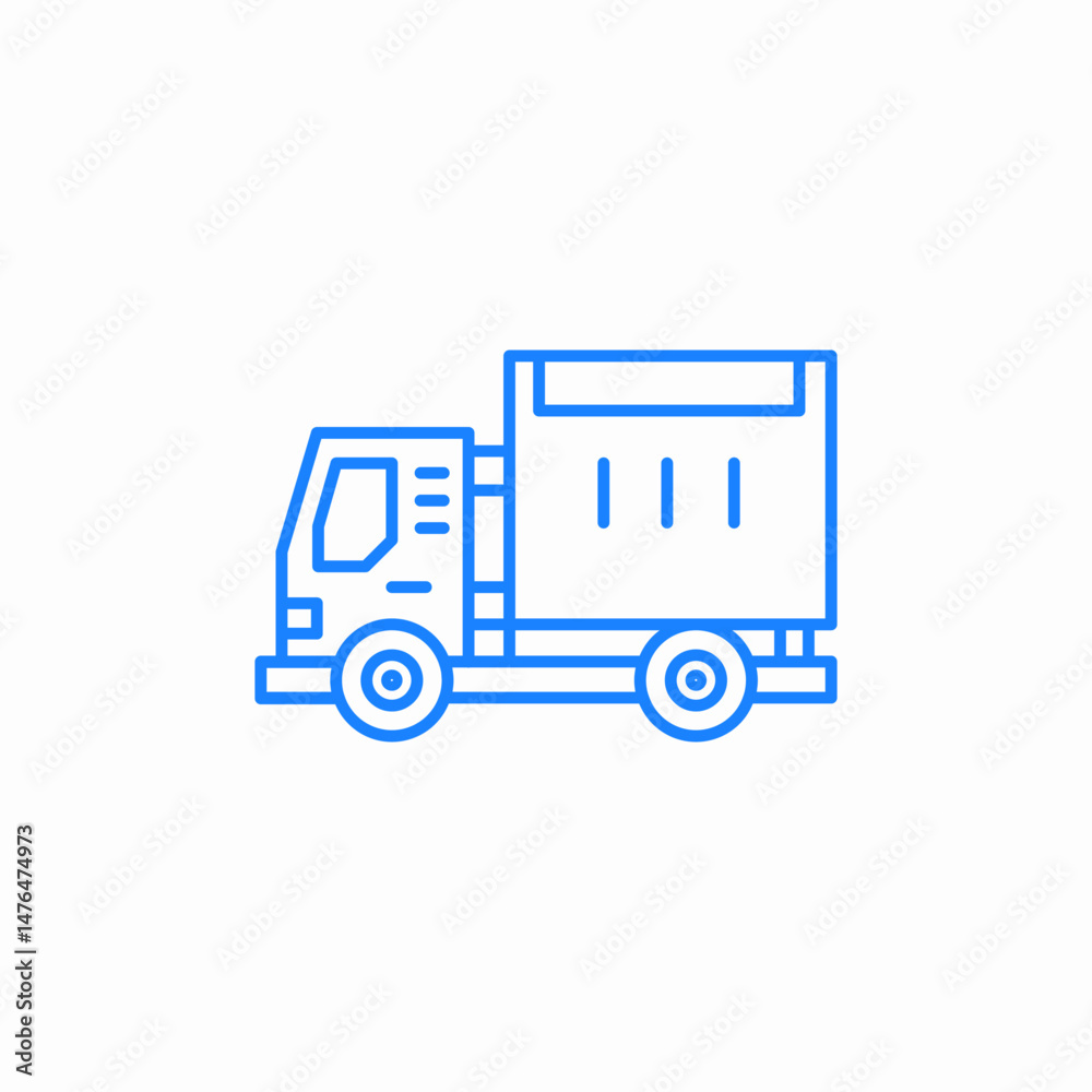 cargo delivery vehicle icon sign vector