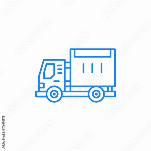 cargo delivery vehicle icon sign vector