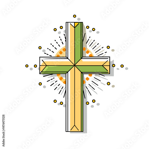 Cross Icon for Religious Cross Icon for Healthcare Websites, Hospital Apps, First Aid Information, Emergency Services Materials, Health Education Content and Medical Presentations