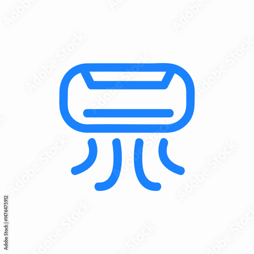 cooling airflow unit icon sign vector