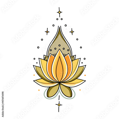 Meditation Lotus Icon for Mindfulness Apps, Yoga Websites, Wellness Blogs, Spiritual Practice Materials, Mental Health Resources and Relaxation Technique Guides