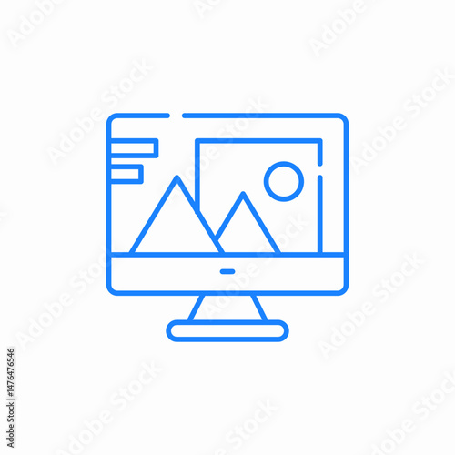 digital image editing icon sign vector