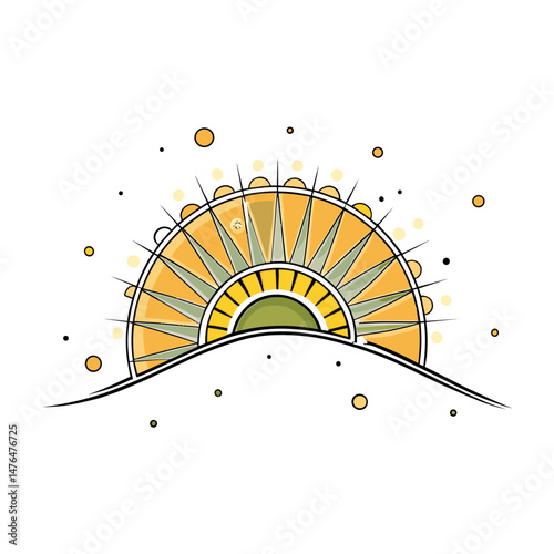 Rising Sun Icon for Morning Routines Apps, Wellness Blogs, Motivation Content, New Beginnings Concepts, Yoga Websites and Inspirational Graphics