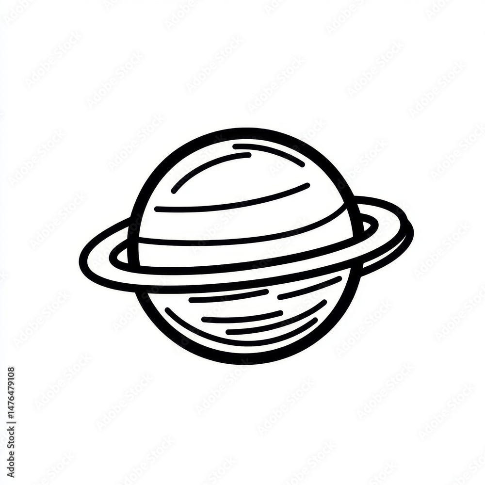 Fototapeta premium Simple Planet with Ring