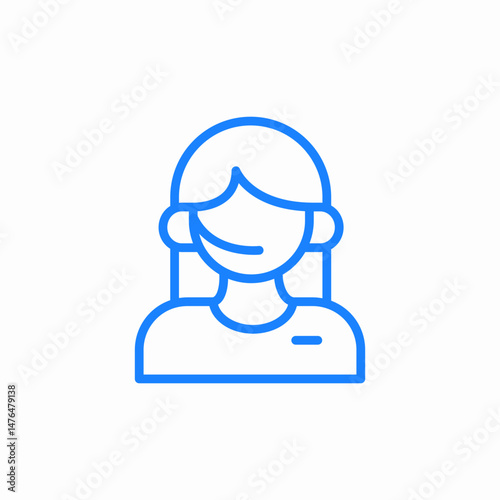 female avatar call center icon sign vector