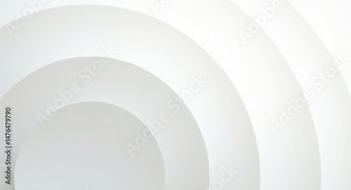 empty white plate on white background