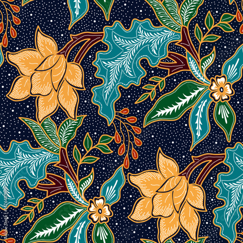 classic Indonesian batik motif with traditional design style