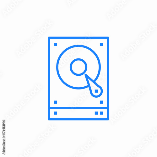 hard drive storage icon sign vector